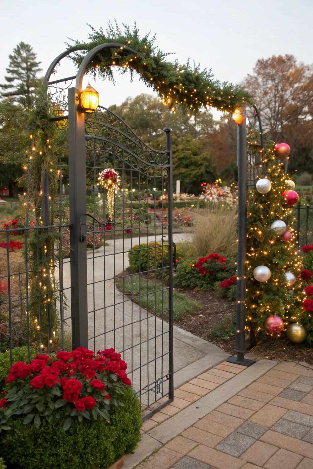 Customize your gate with seasonal decor for year-round festivity.
