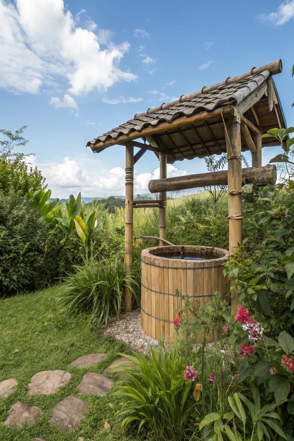Bamboo covers offer a sustainable and earthy garden appeal.