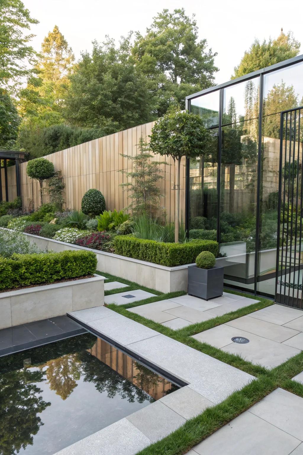Mirrored fences reflect beauty and provide a unique solution to wind protection.