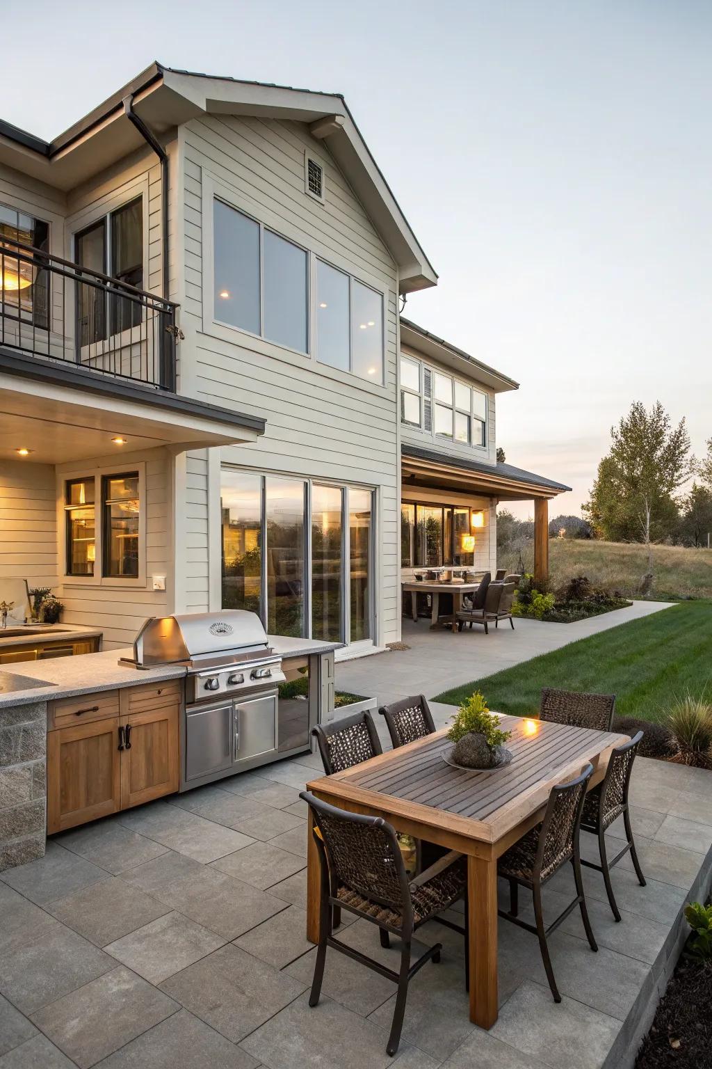 An outdoor kitchen that transforms your backyard into an entertaining oasis.