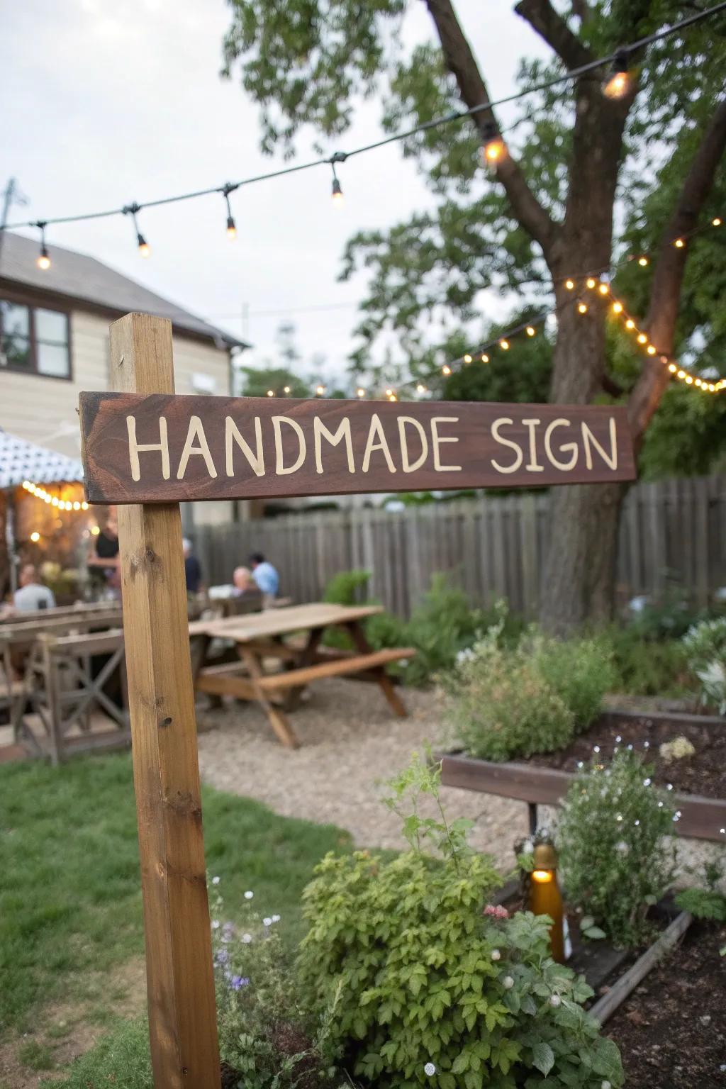 Personalized signs add charm and character.