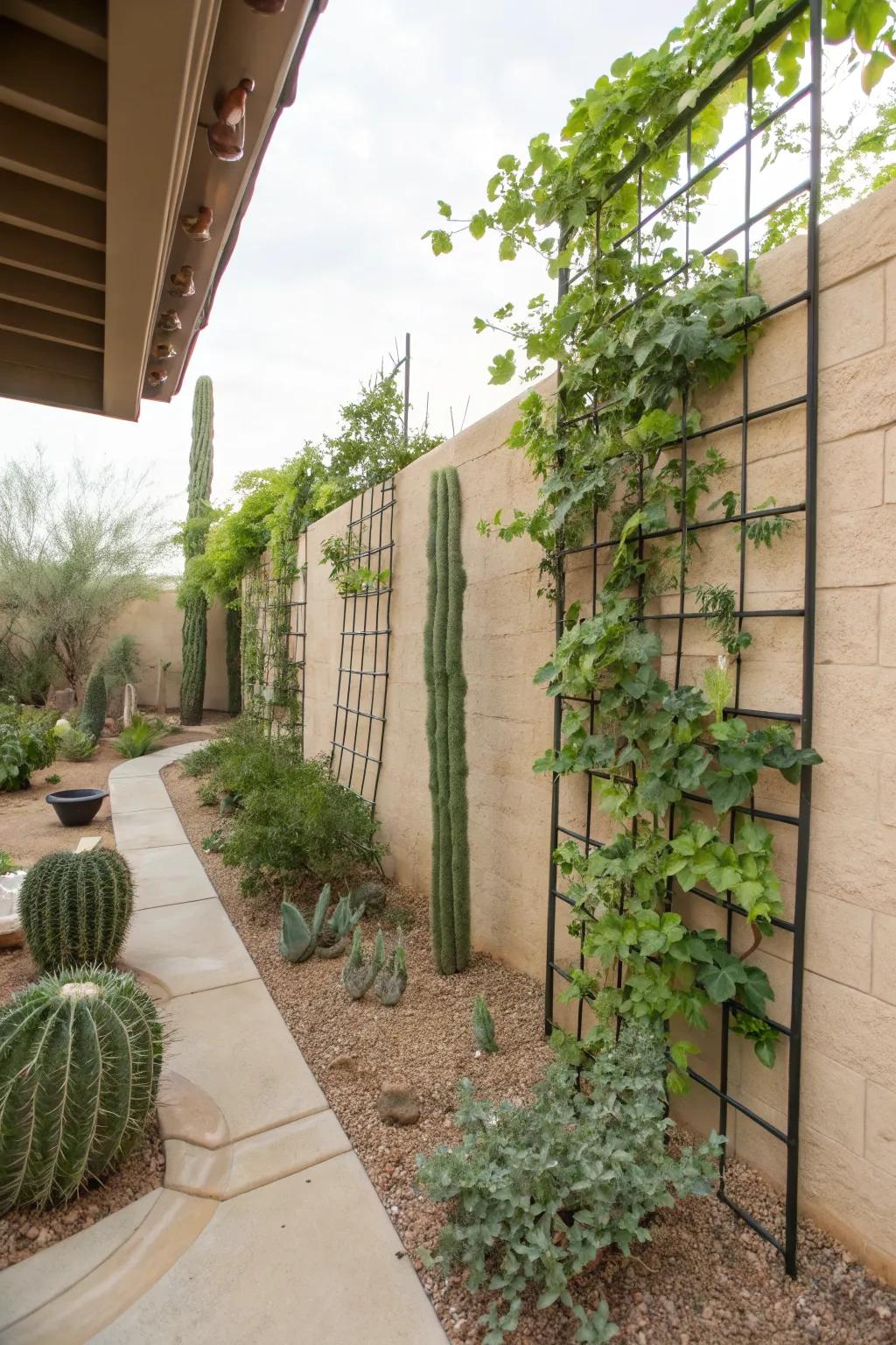 Vertical gardening maximizes space in limited areas.