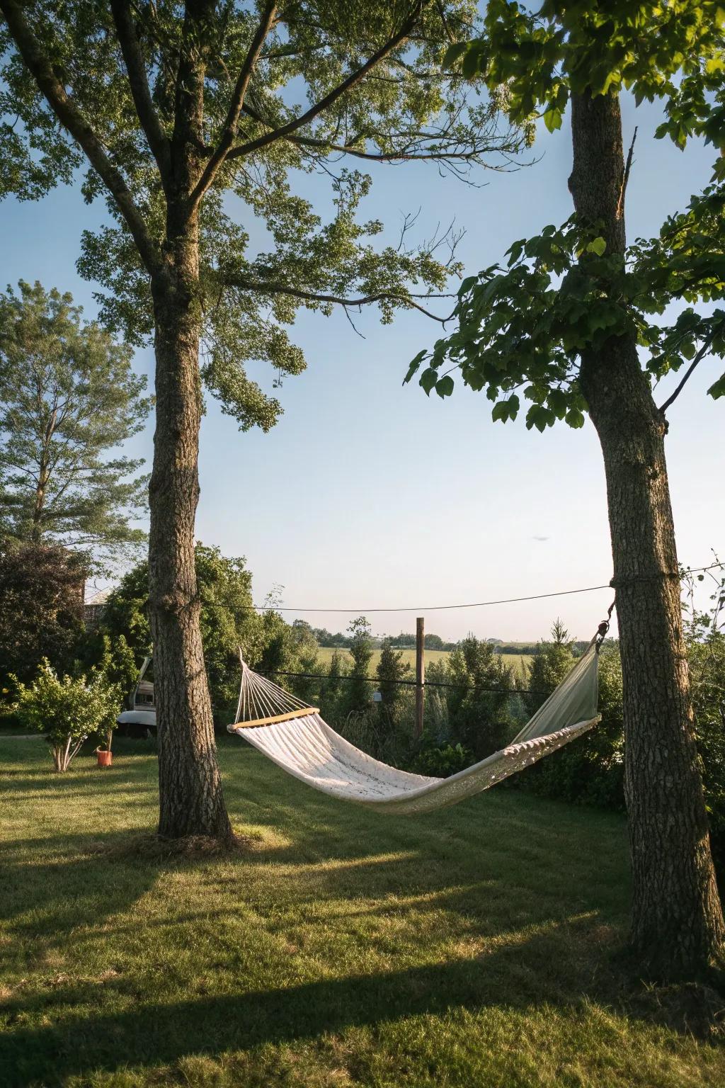 A hammock hideaway offers a tranquil escape in your backyard.