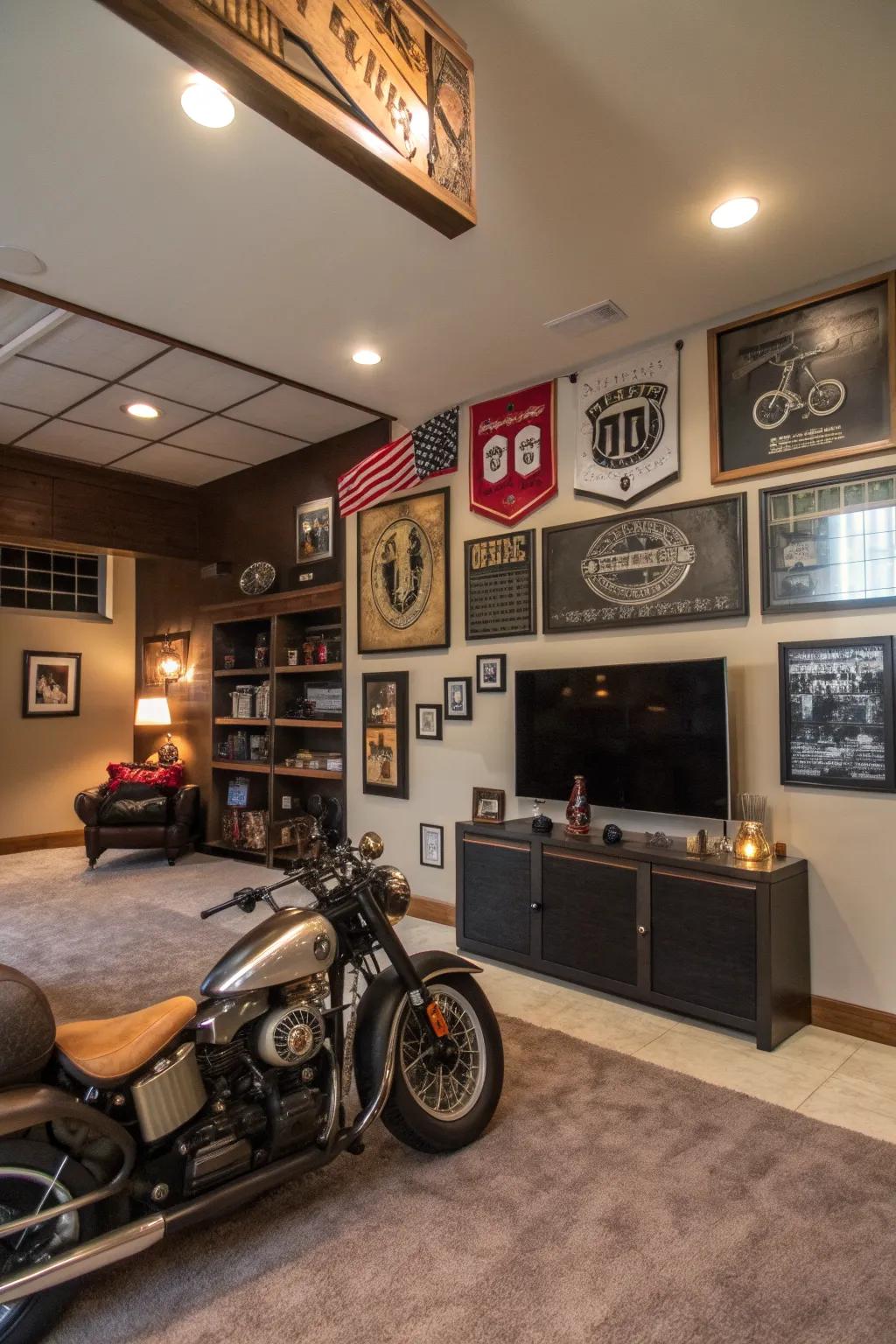 Custom signage adding a personal touch to your man cave.