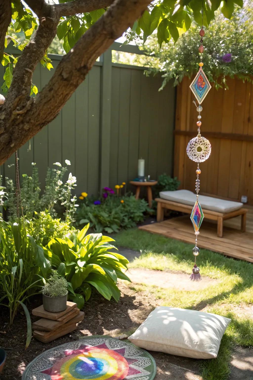Suncatchers create rainbow magic in your space.