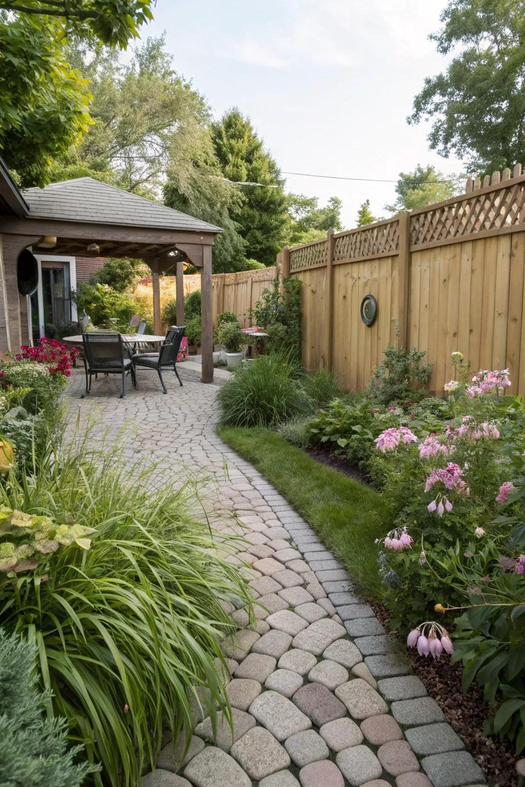 Add timeless elegance with a DIY cobblestone path.