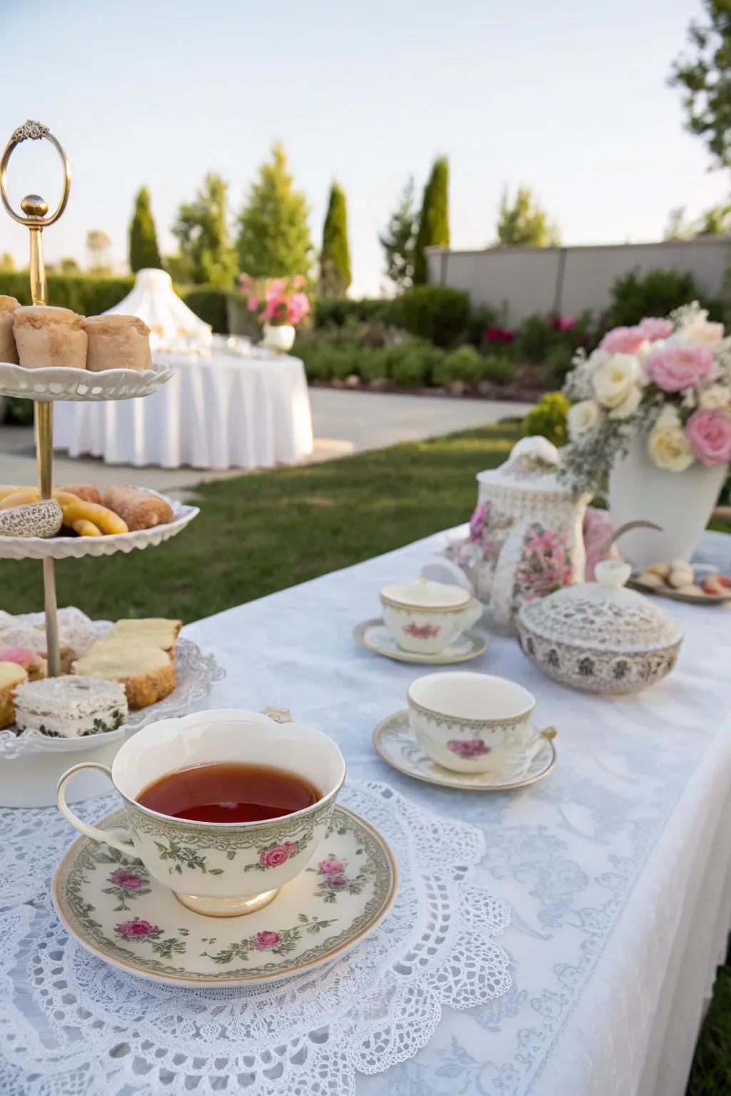 An elegant tea party brings charm and sophistication to your backyard.
