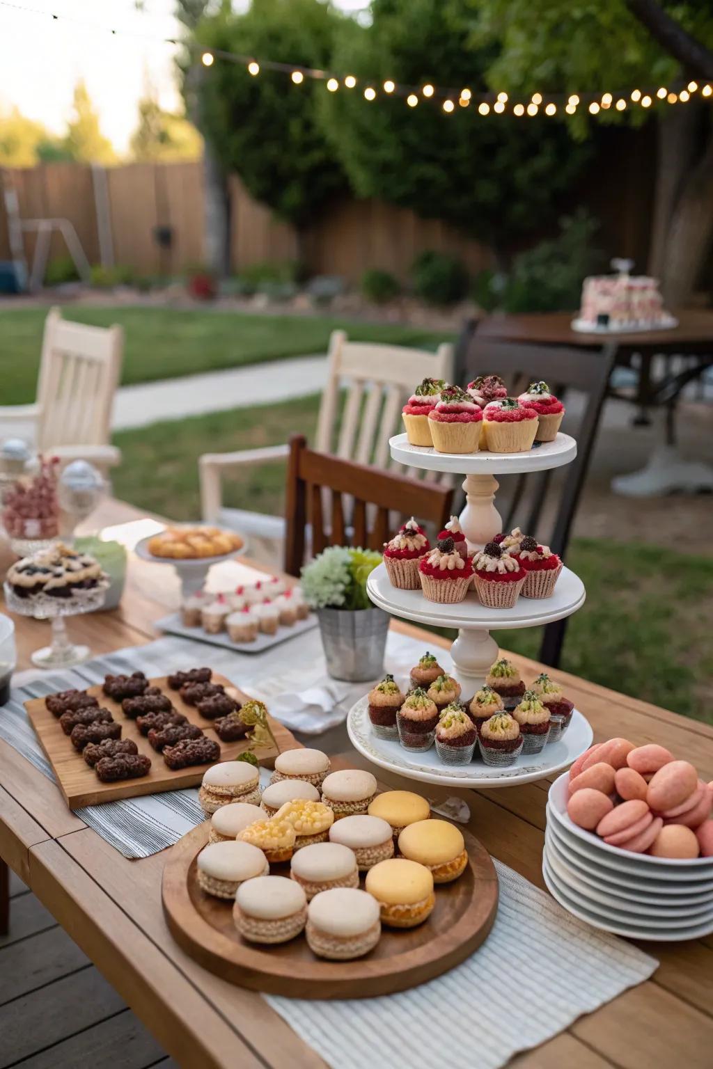 Surprise dessert bar for a sweet ending to your party