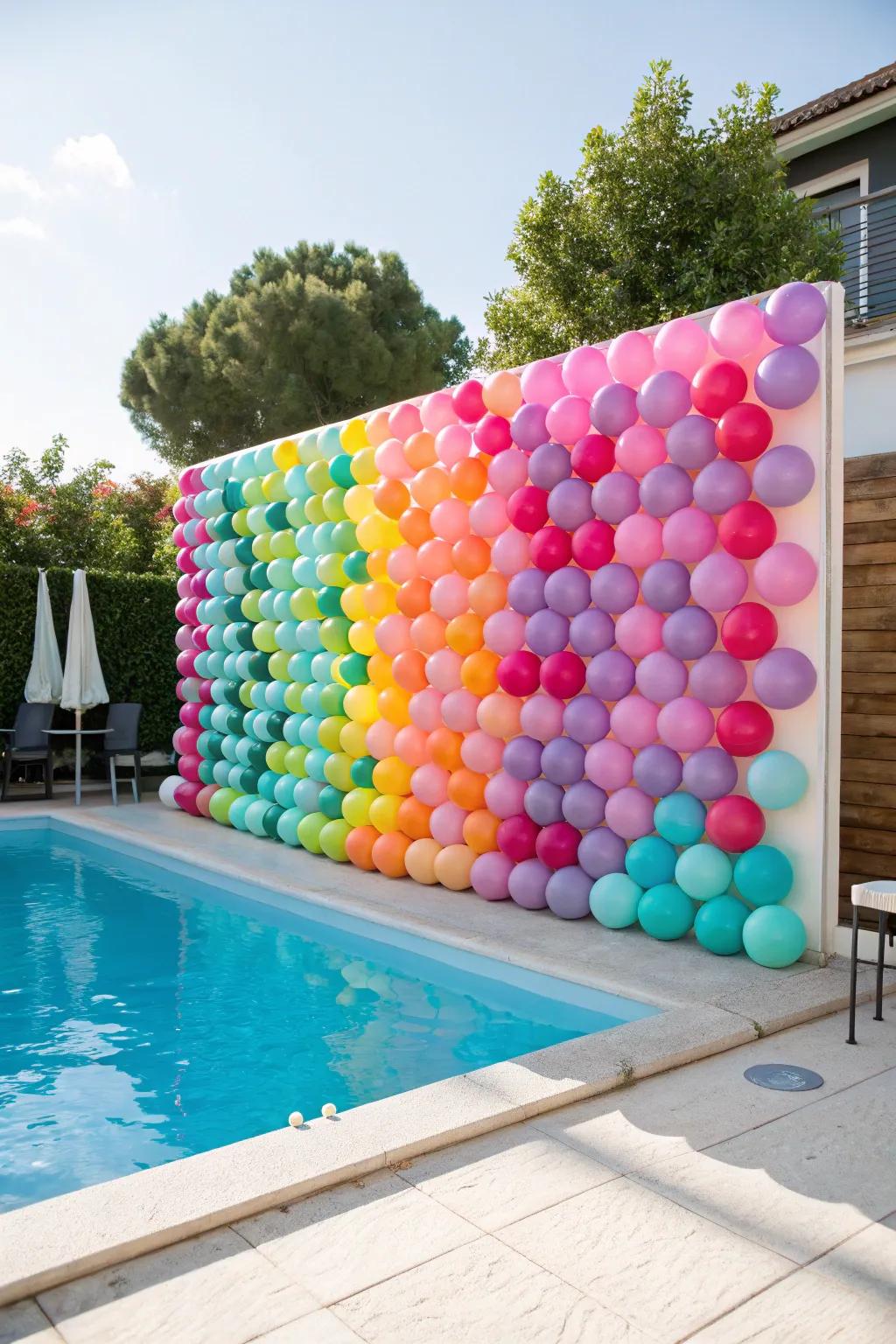 A balloon wall creates a stunning backdrop for memorable photos.