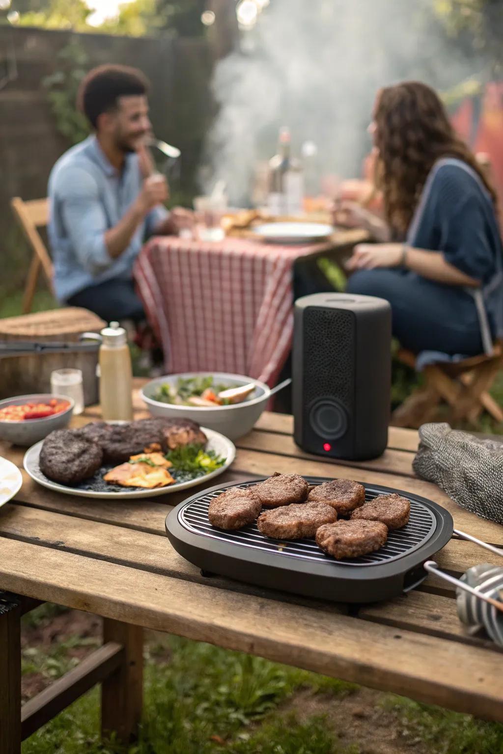 Music sets the tone and enhances the BBQ experience.