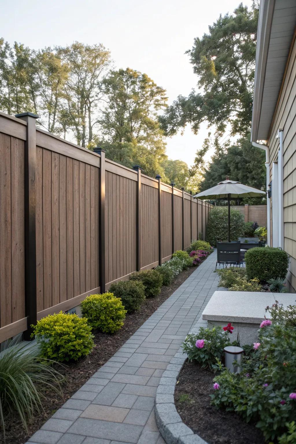 Composite fencing offers beauty and durability.