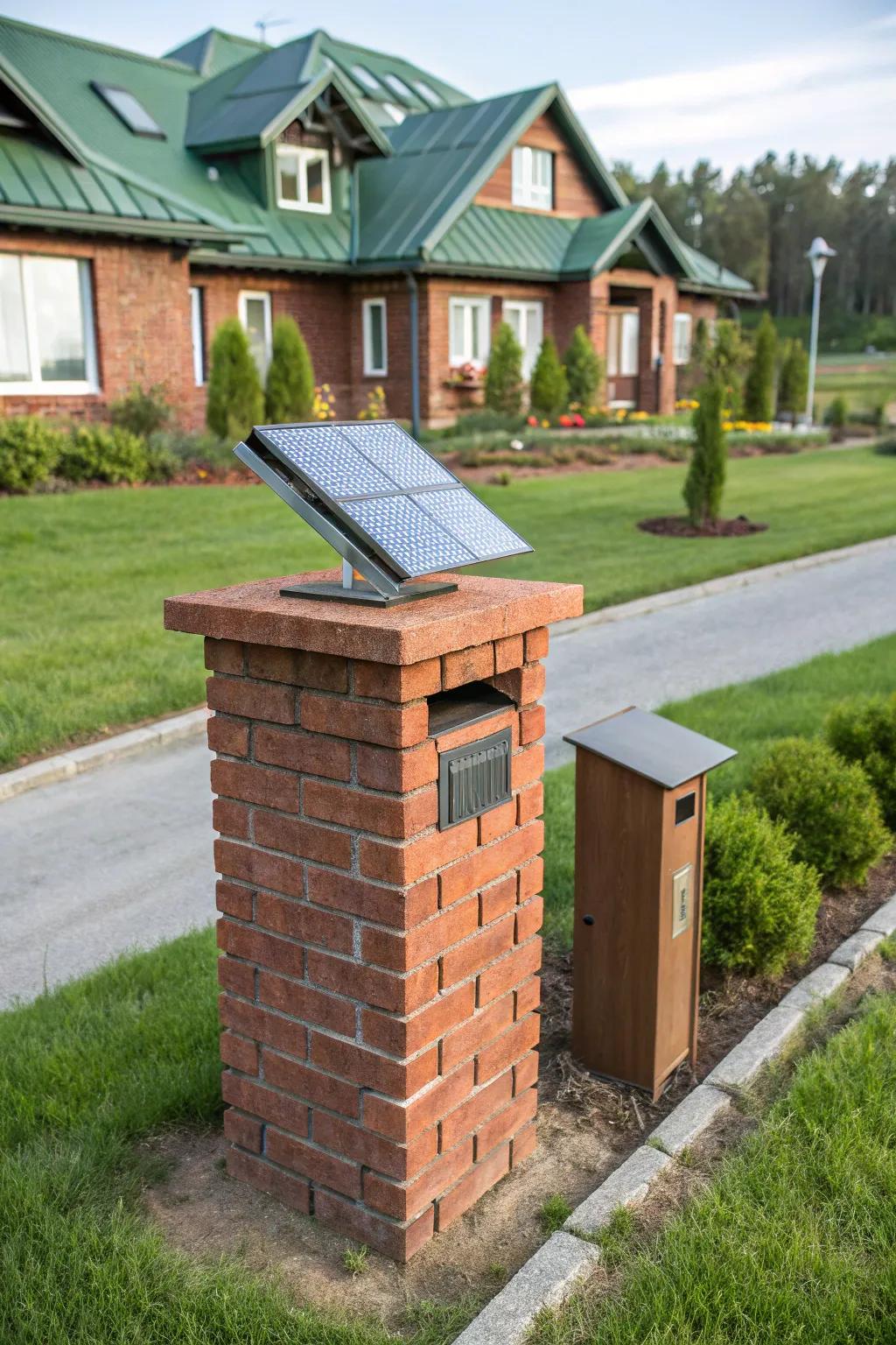 Embrace sustainability with solar panel mailbox toppers.