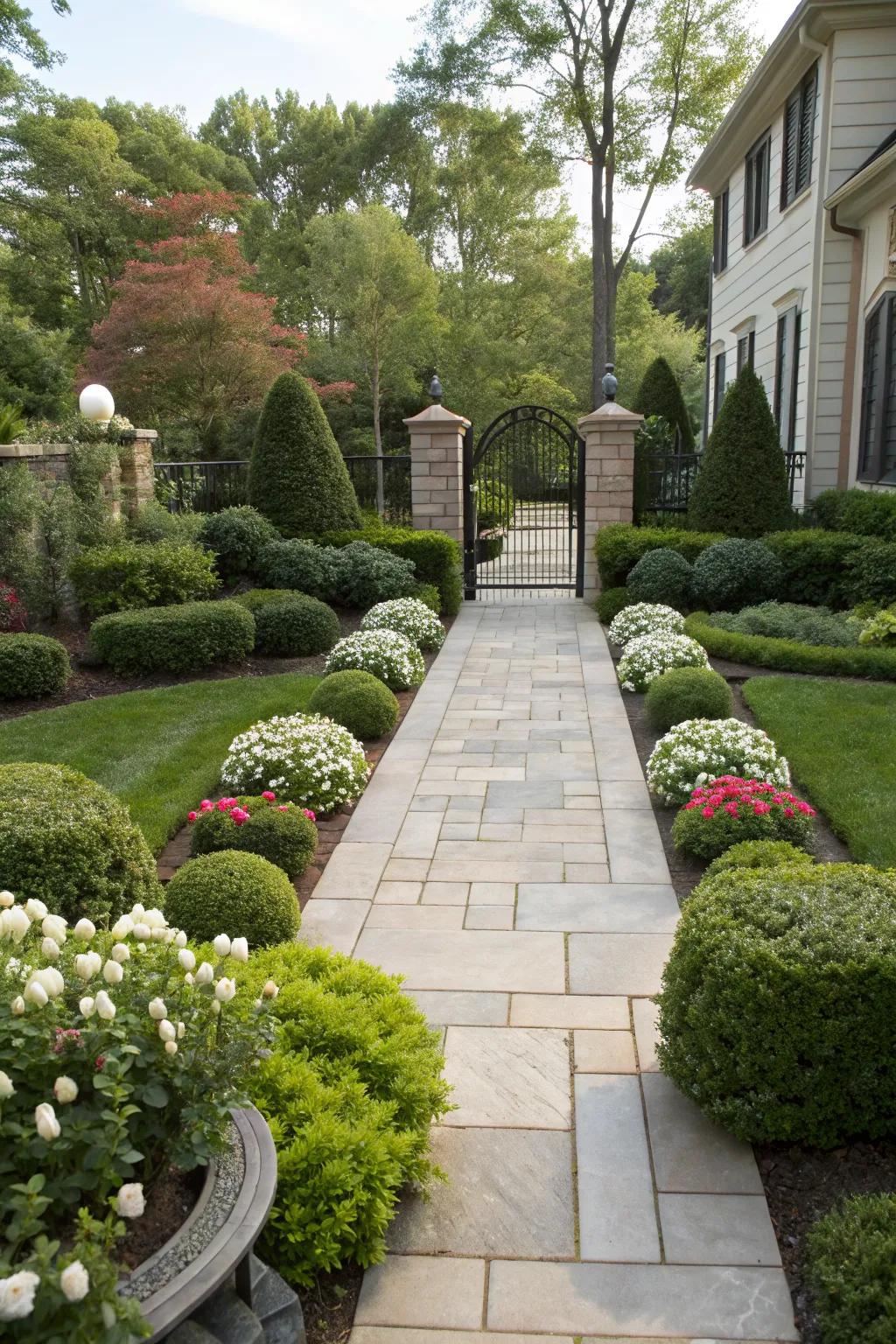 Symmetry in planting offers a classic and balanced look.
