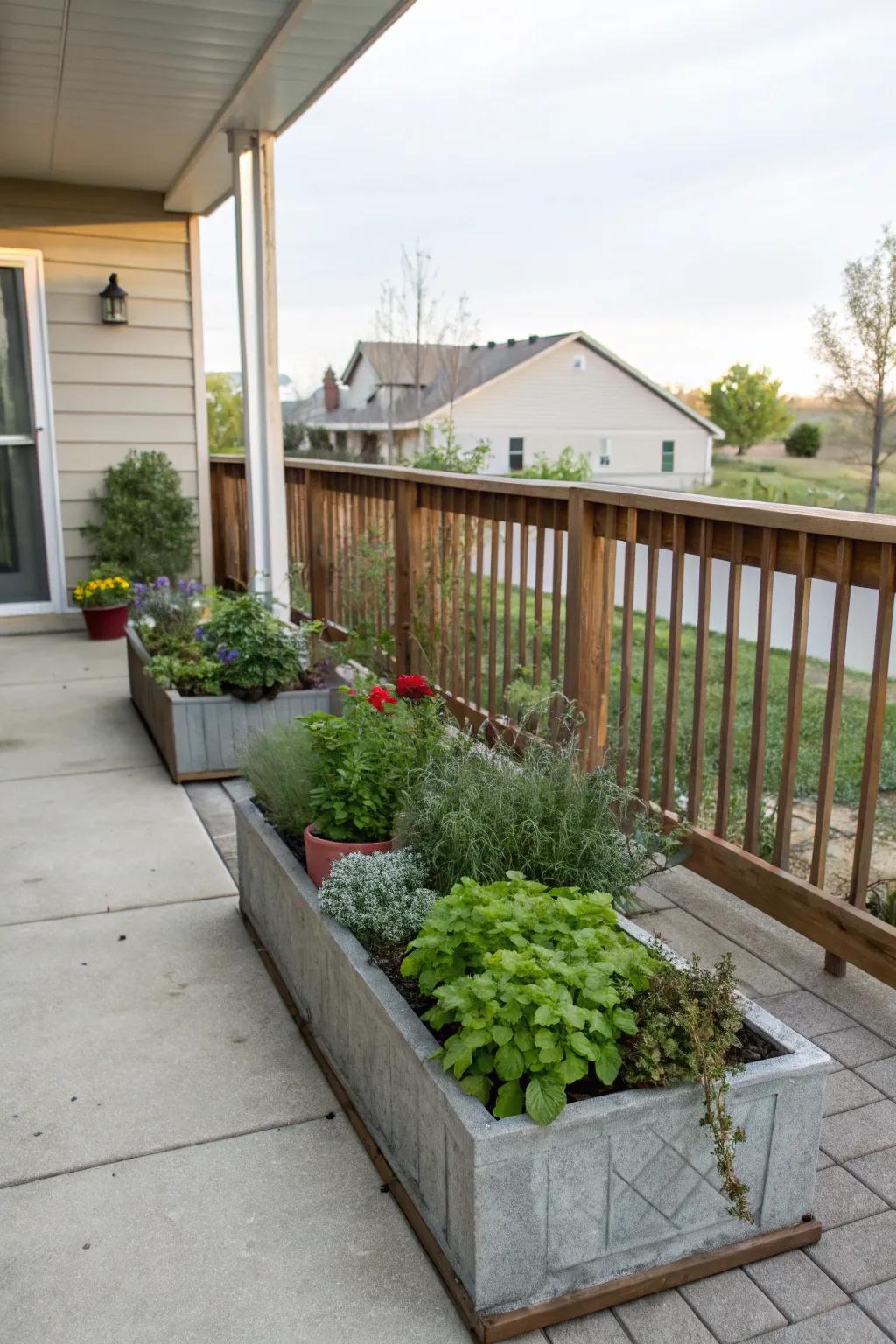 An interactive herb garden providing fresh flavors at your fingertips.