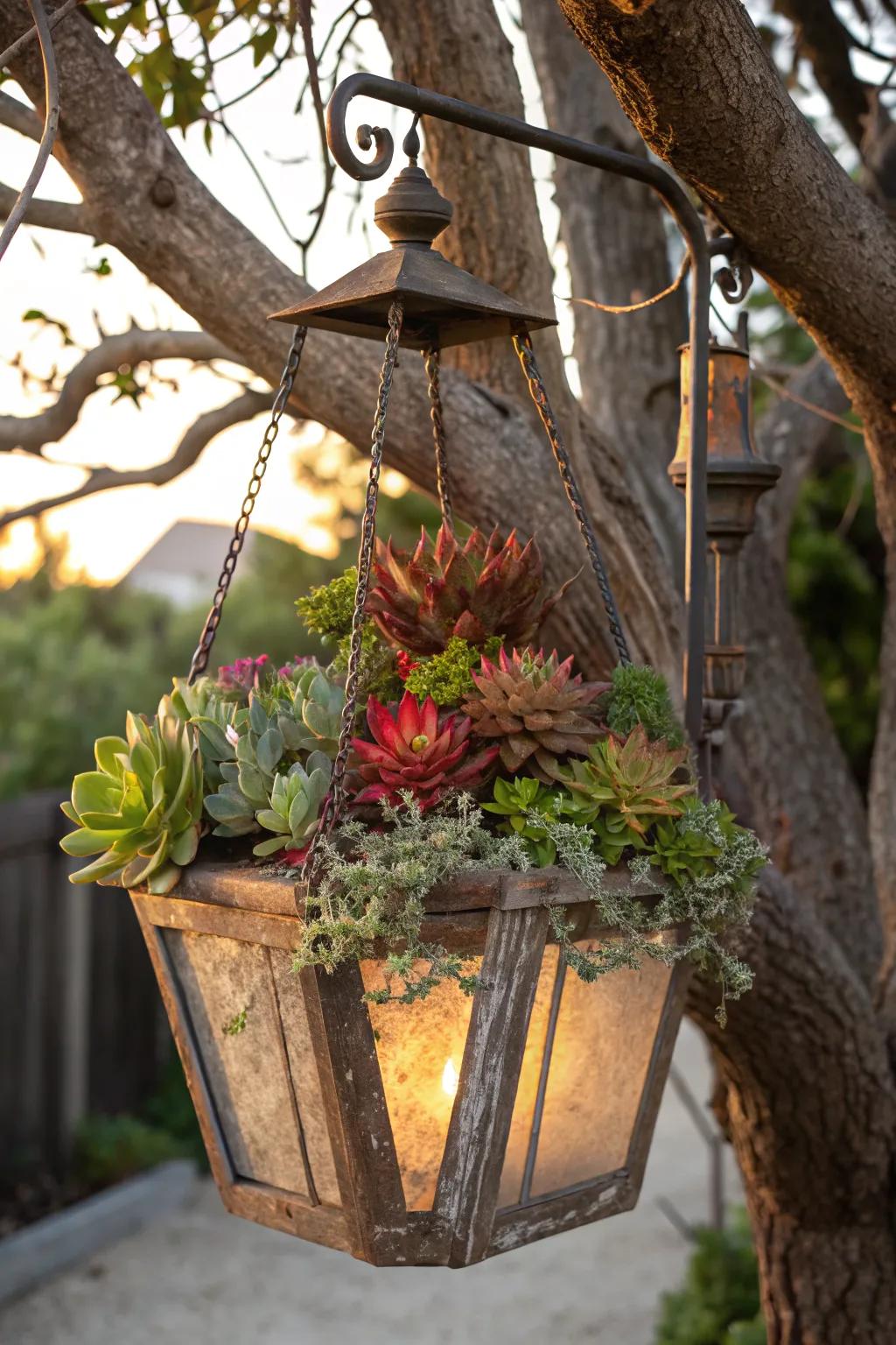 Lantern planters create a magical, elegant atmosphere in your garden.