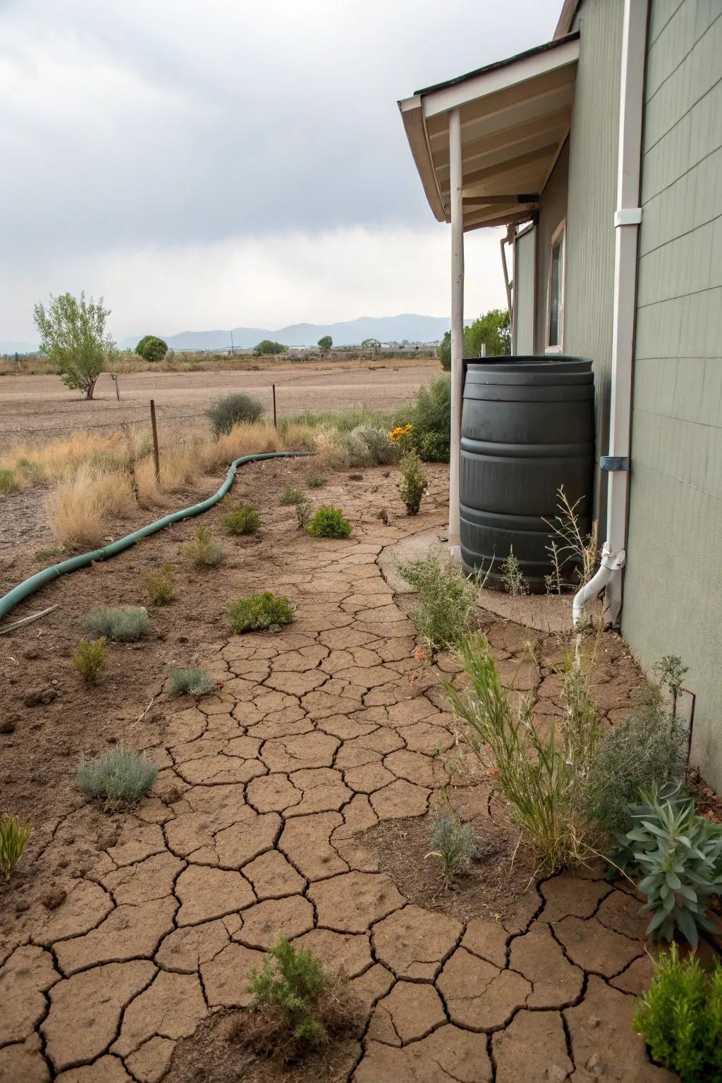 Rainwater harvesting supports sustainable water management in gardens.