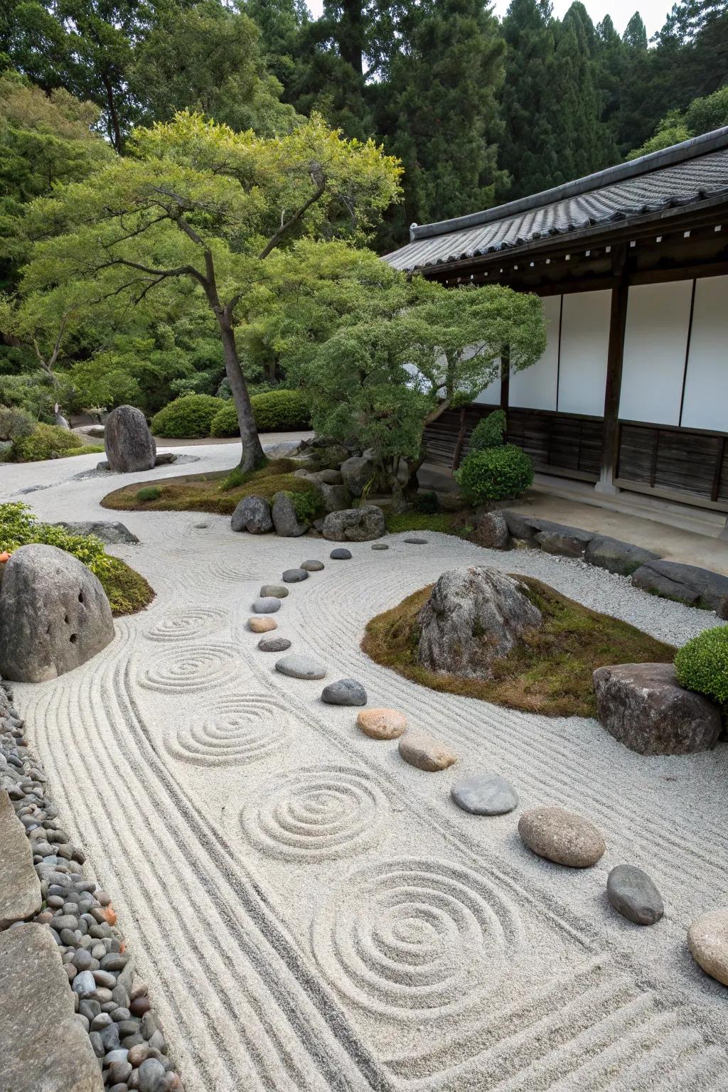 Find peace with a meditative Zen sand garden.