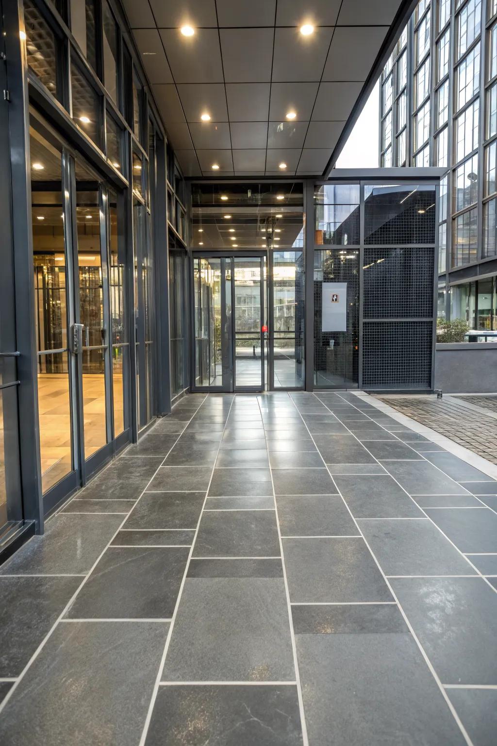 Create an urban vibe with industrial-style tiles