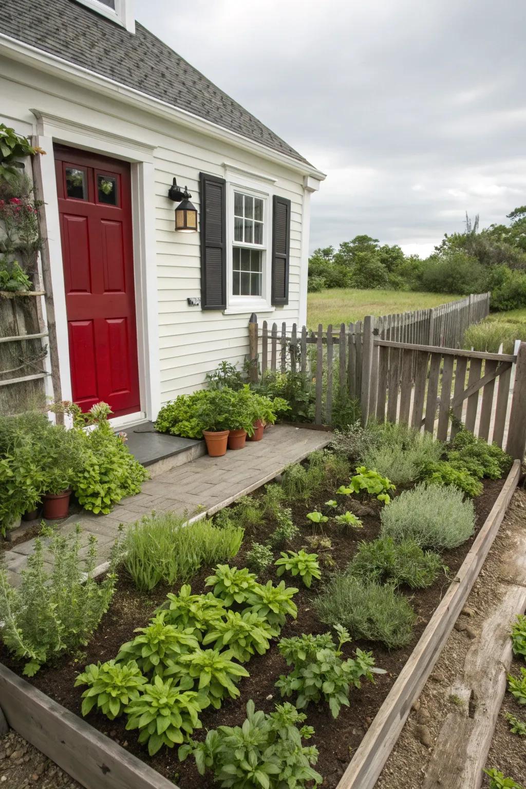 A fragrant herb garden that adds both beauty and utility.