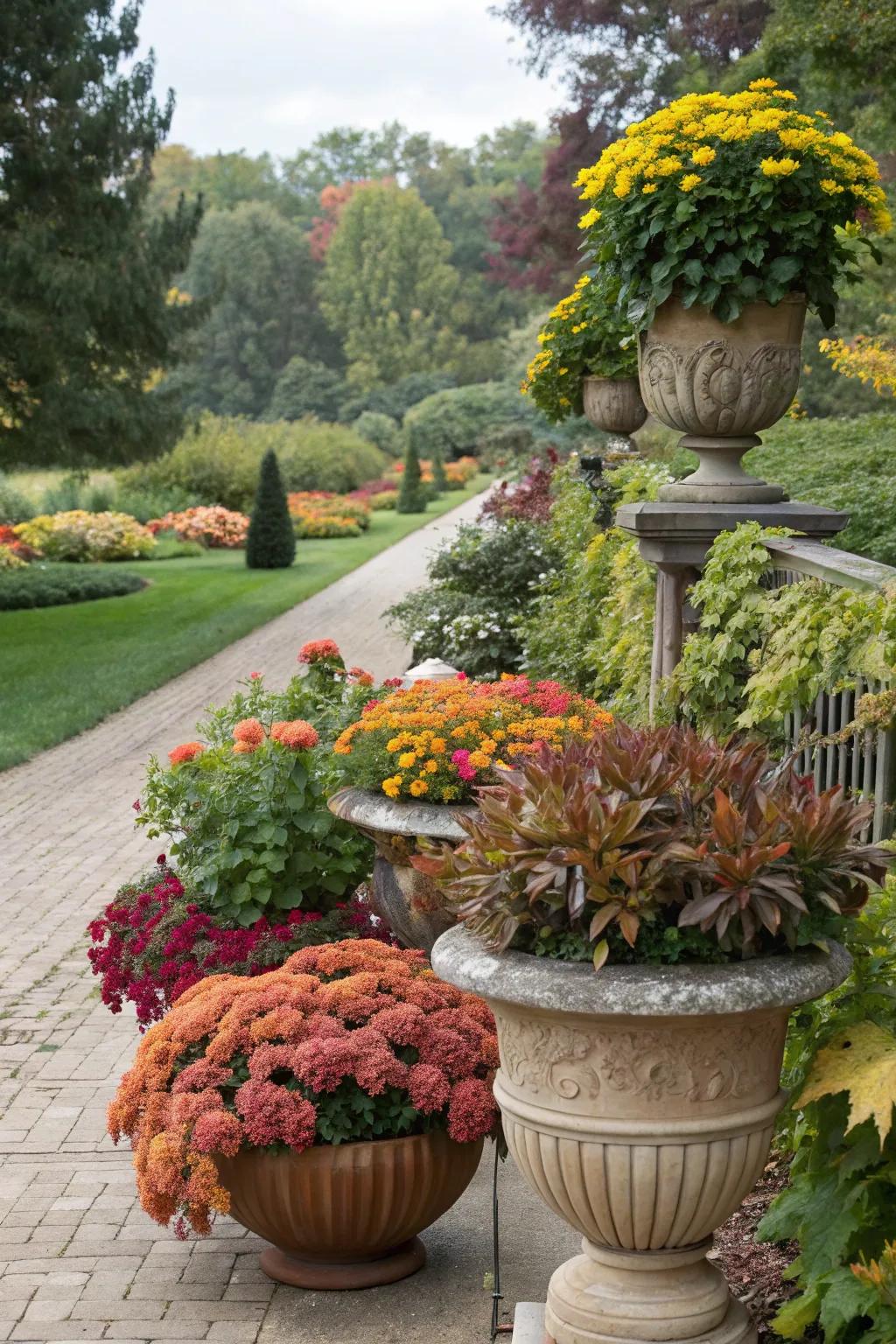 A flexible garden display that adapts to each season.