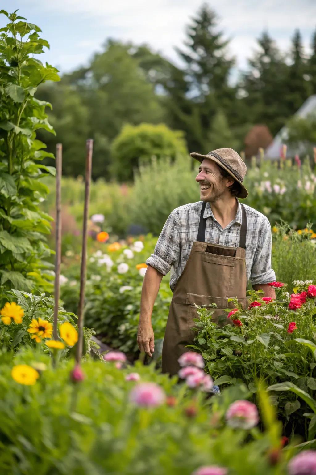Celebrating the success and beauty of a growing garden.