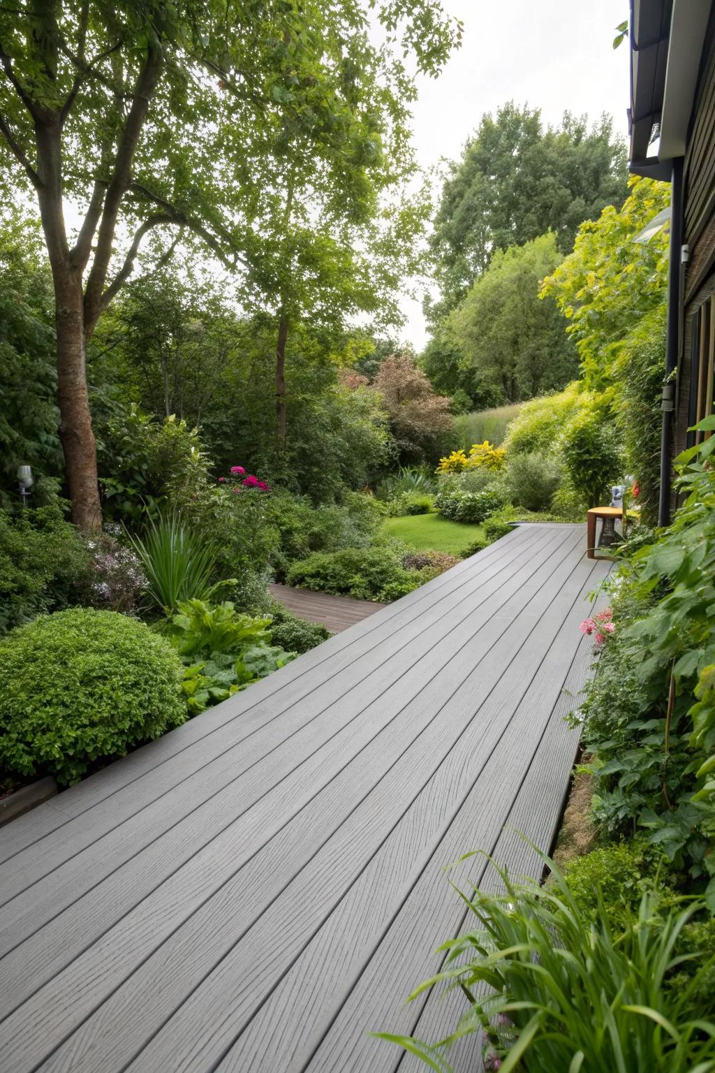 Sustainable decking that blends beauty with environmental responsibility.