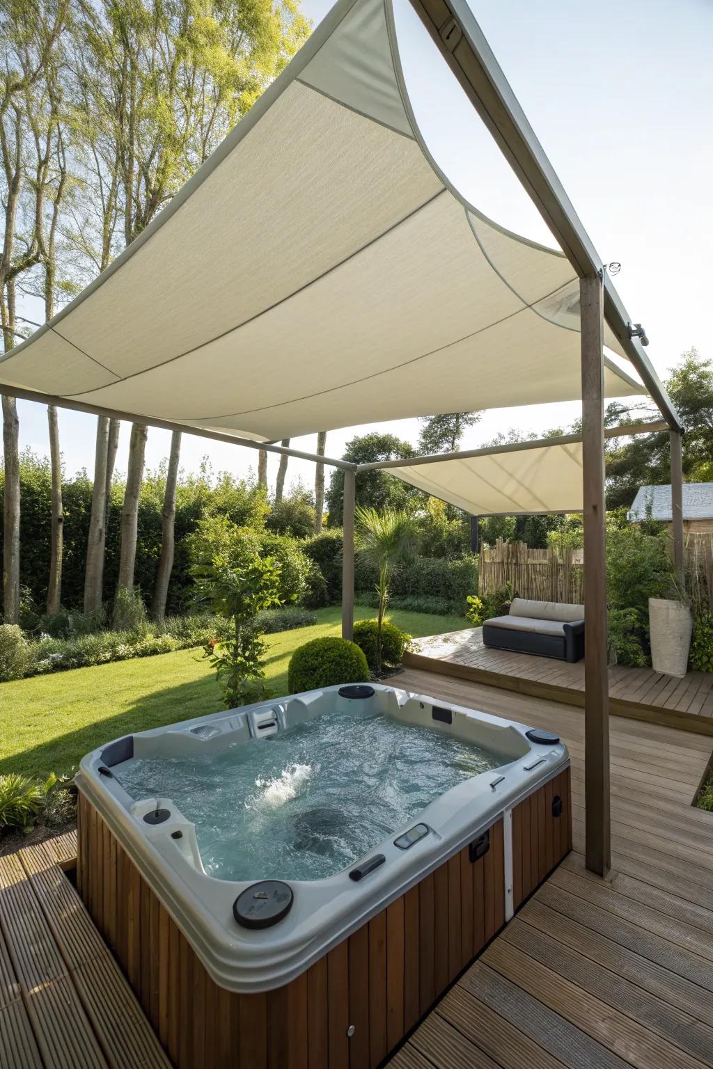 Enjoy flexible shade with stylish sun sail shades.