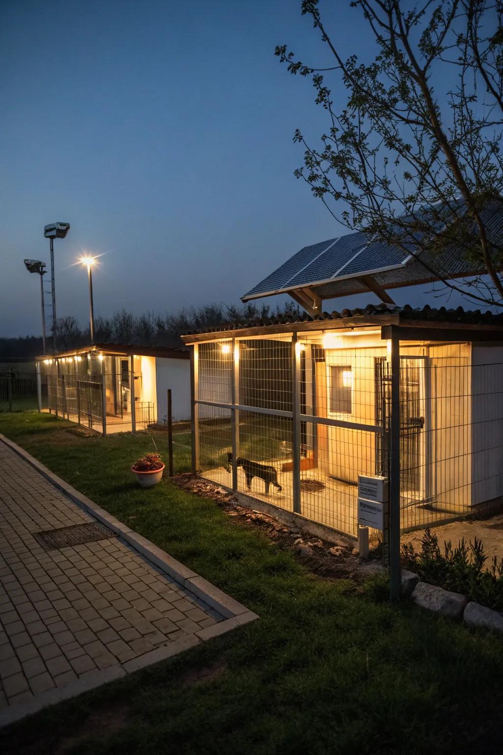 Eco-friendly lighting ensuring safety after dark.