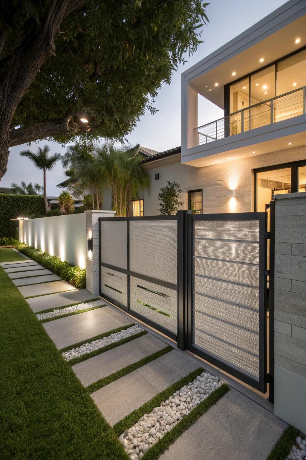 Stylish and lightweight: aluminum frame with fabric infill.