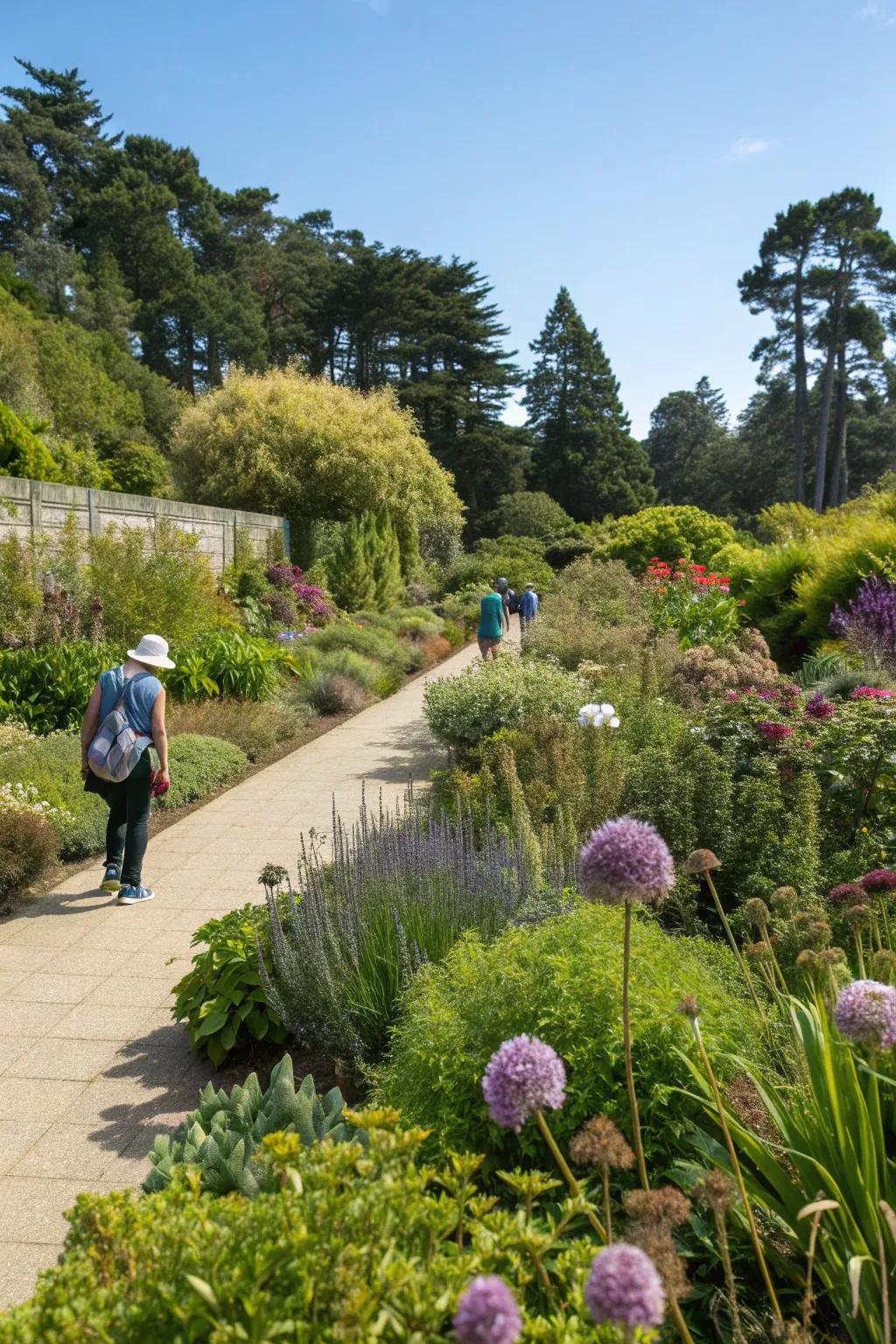 A sensory garden engaging all the senses with fragrance and texture.