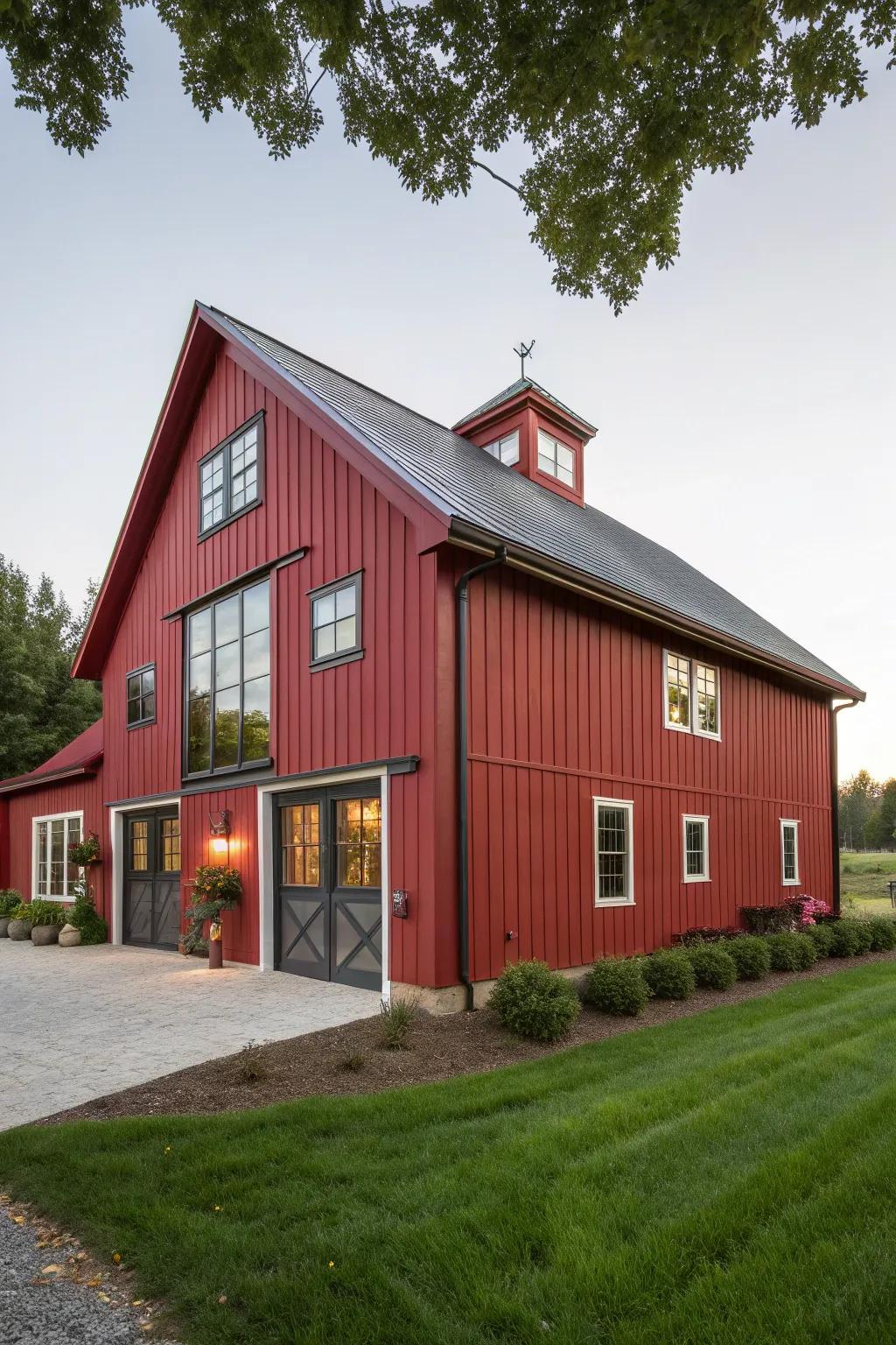 A red barn revival that balances tradition and modern comfort.