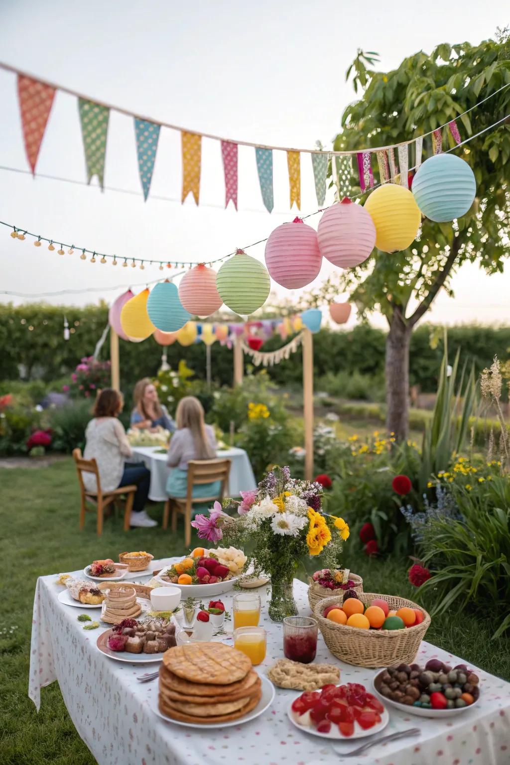 A vibrant outdoor brunch that kicks off the day with style.