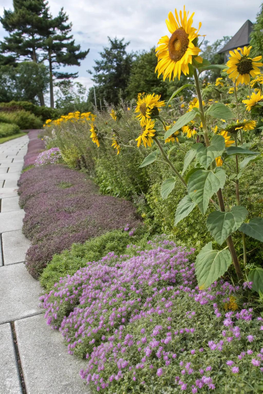 Ground covers provide a lush carpet of color and simplicity.