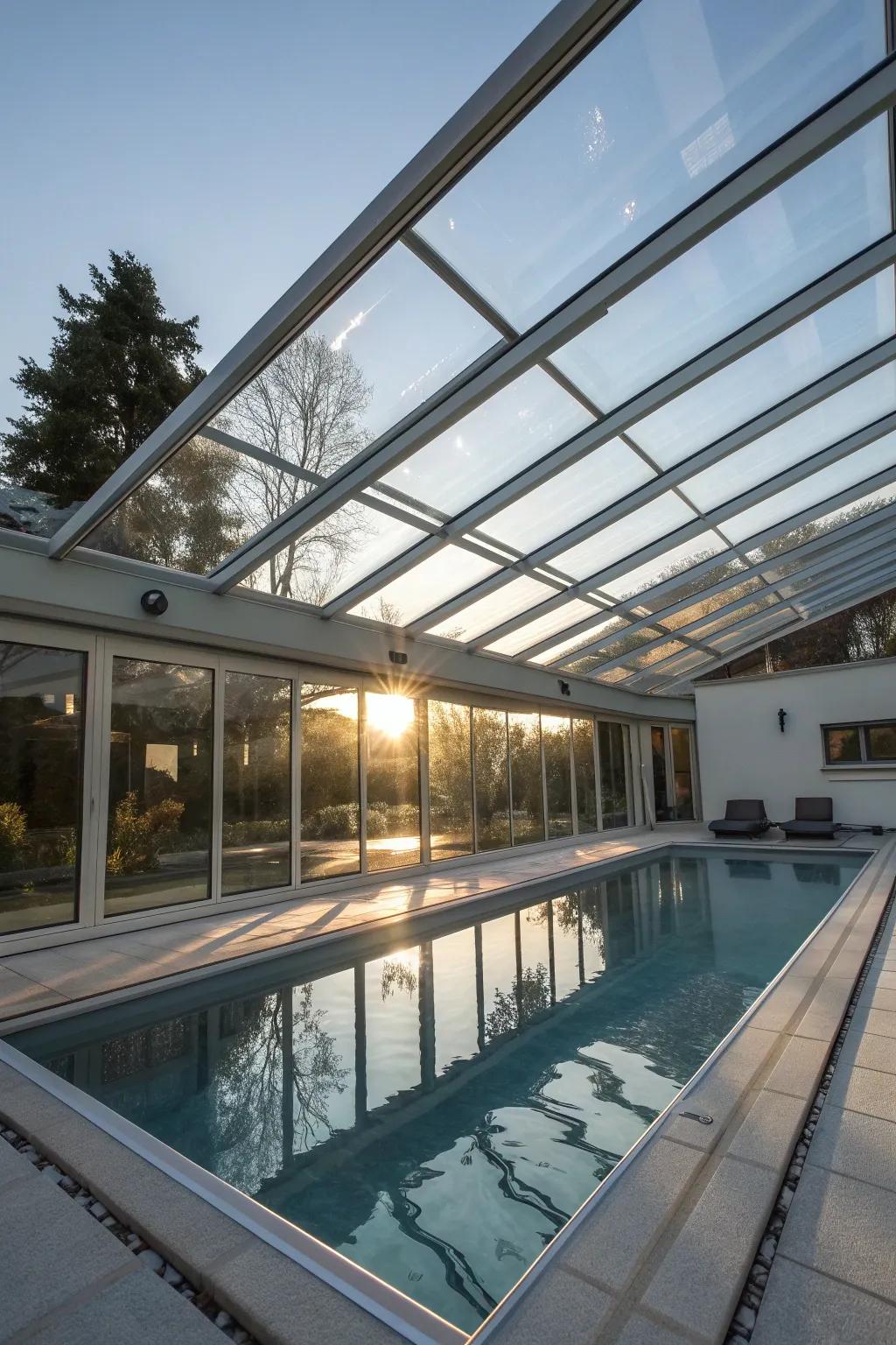 Glass roofs provide a modern and light-filled shading solution.