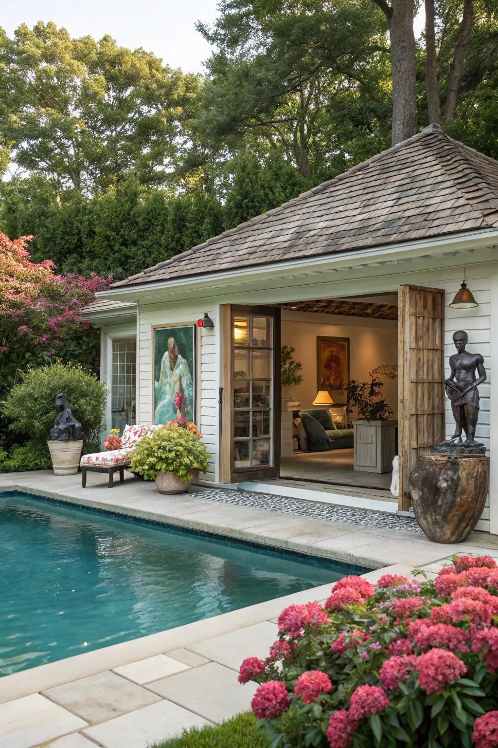 Artistic elements add sophistication and personal flair.