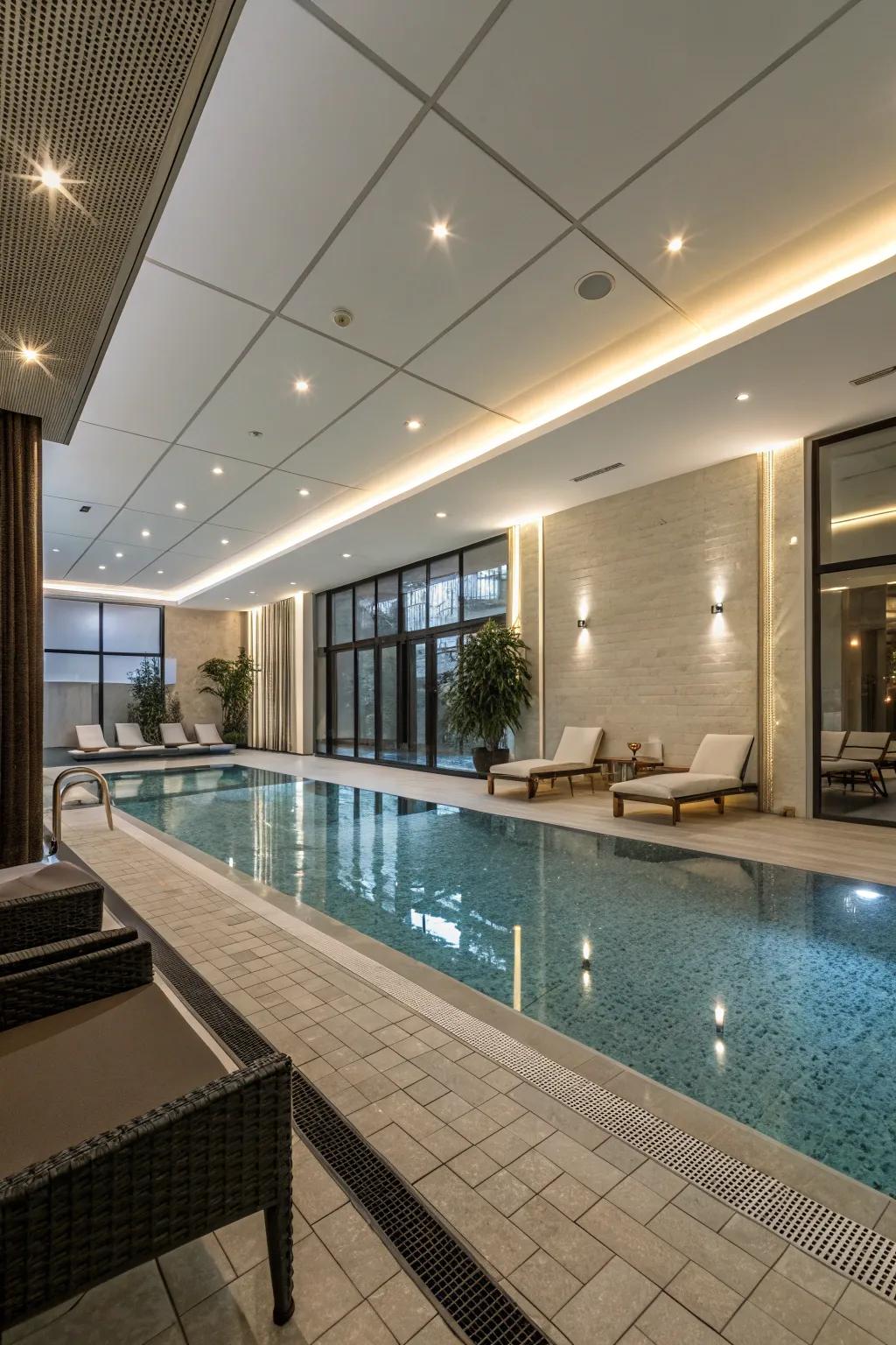 Enjoy swimming all year with an indoor pool.
