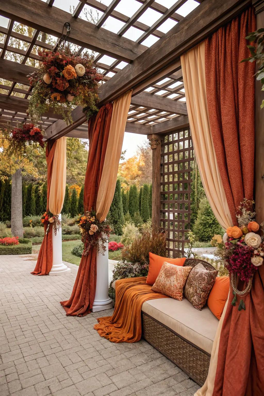 Refresh your pergola’s look with seasonal style updates.