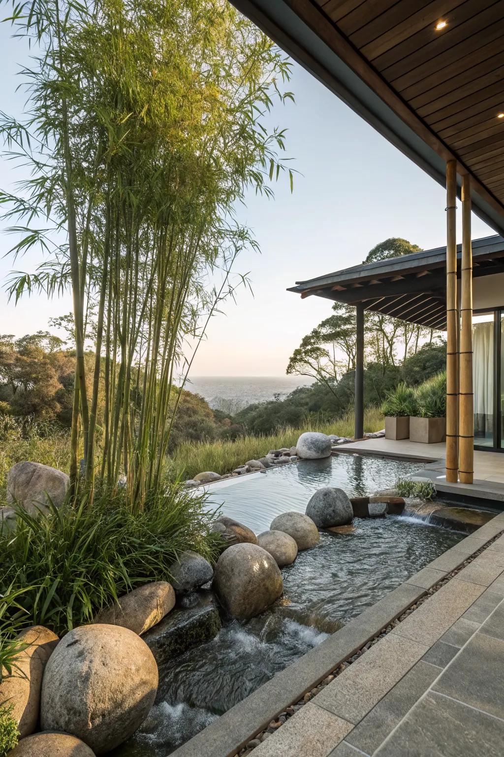 A zen-inspired retreat that offers tranquility and peace in your backyard.