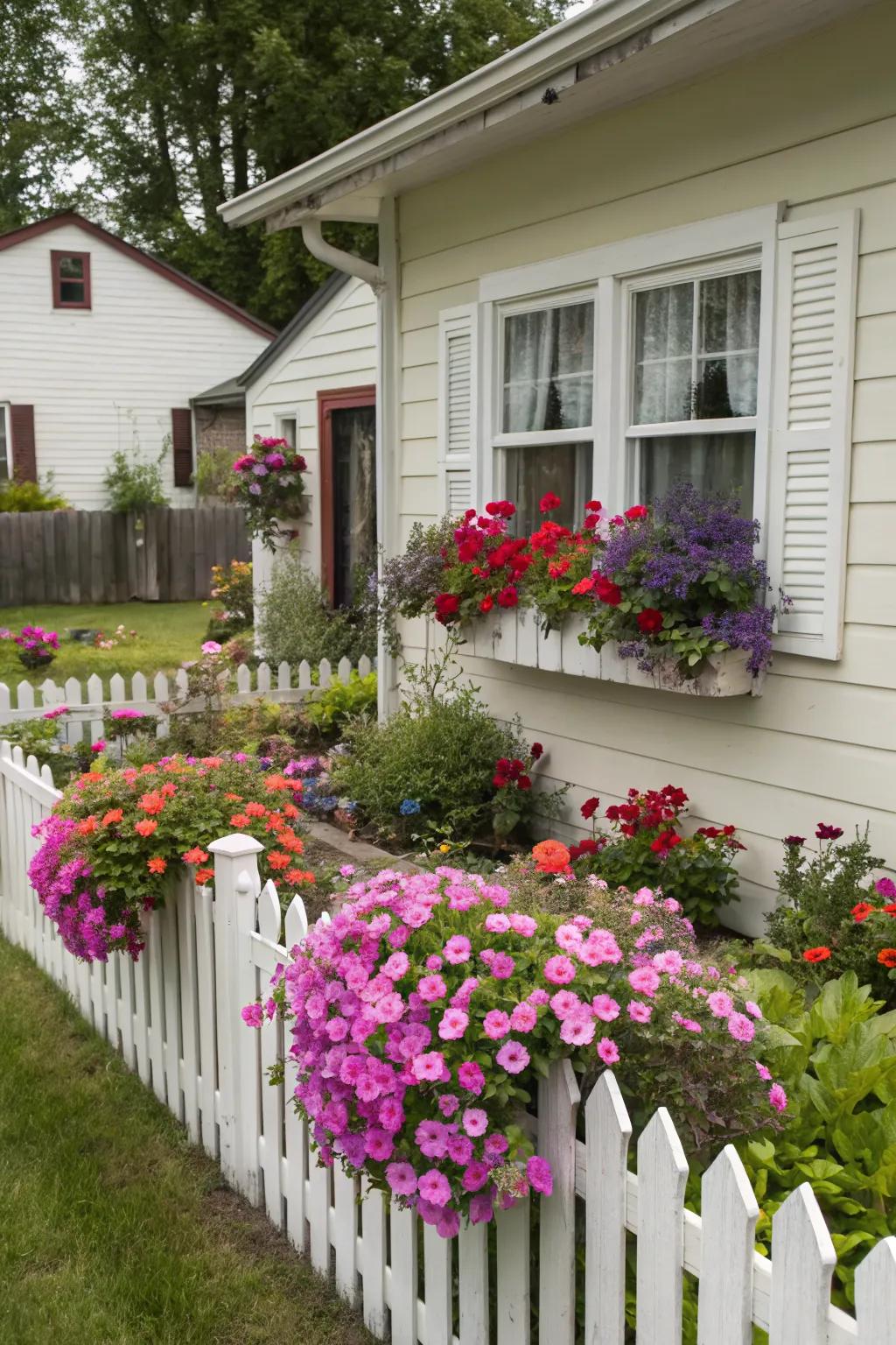 Add charm with vibrant window boxes.
