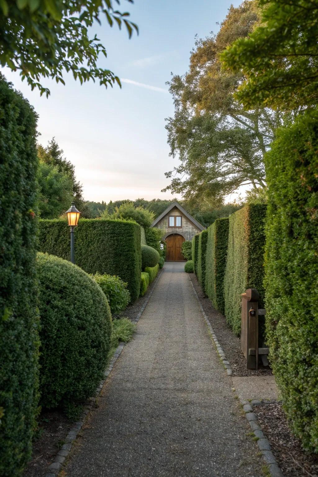 Natural dividers create soft boundaries in landscaping.