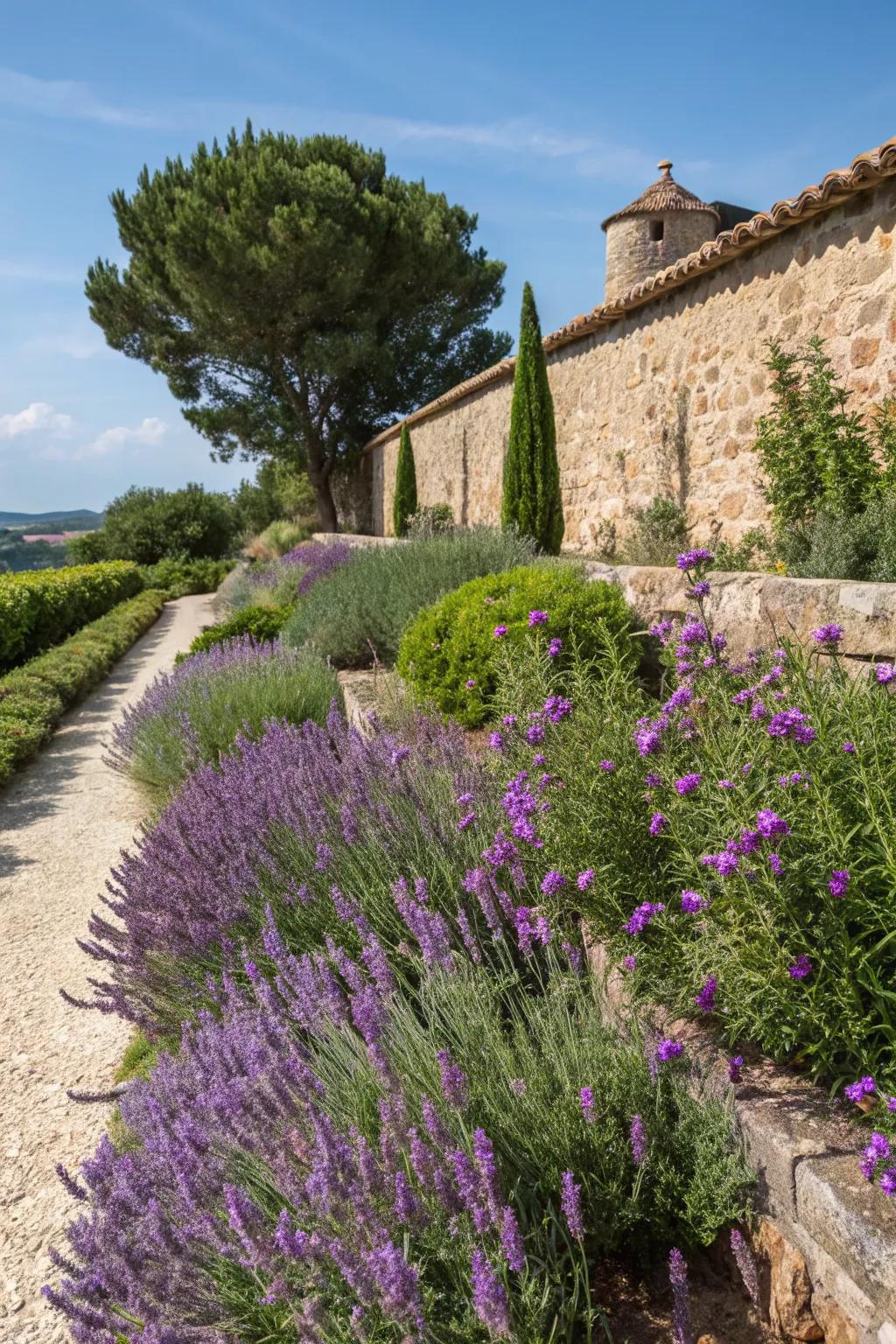 Mediterranean gardens offer an exotic touch.