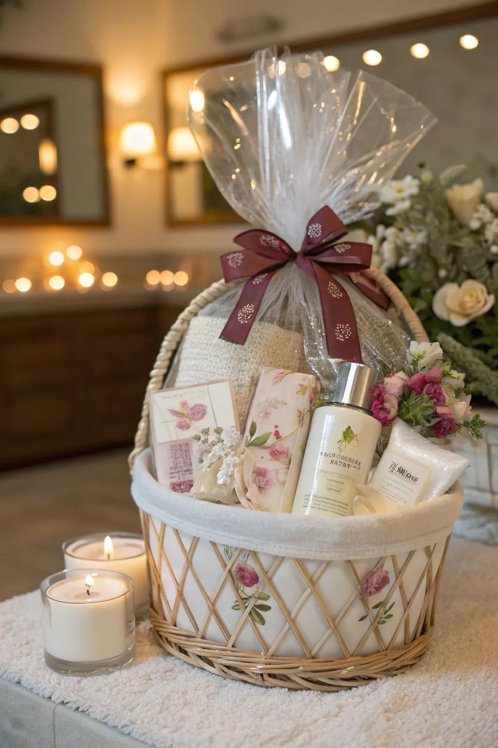 Elegant packaging enhances the appeal and anticipation of a spa gift.