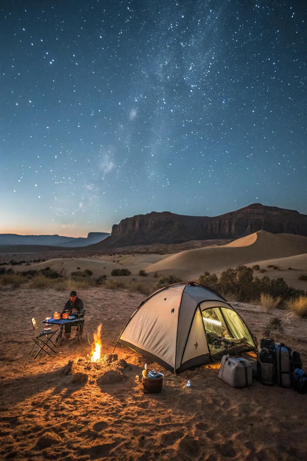 Sleep under a blanket of stars in the Arizona desert.