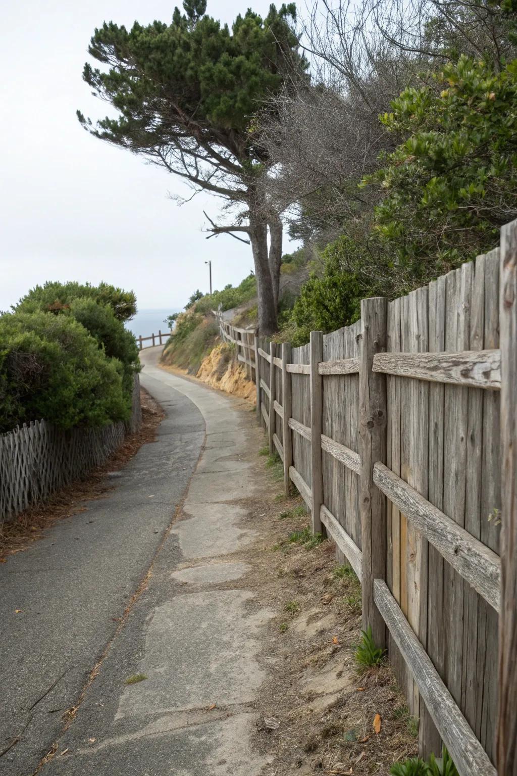 Rustic fences add charm and safety.