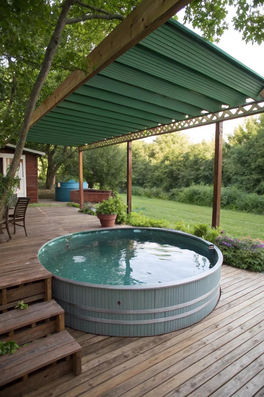 A green roof offers sustainability and unique charm.