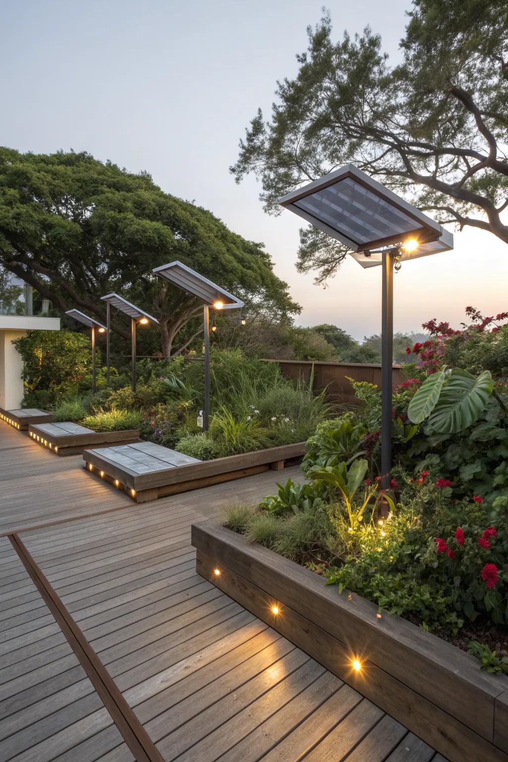 Eco-friendly elements enhance your deck.