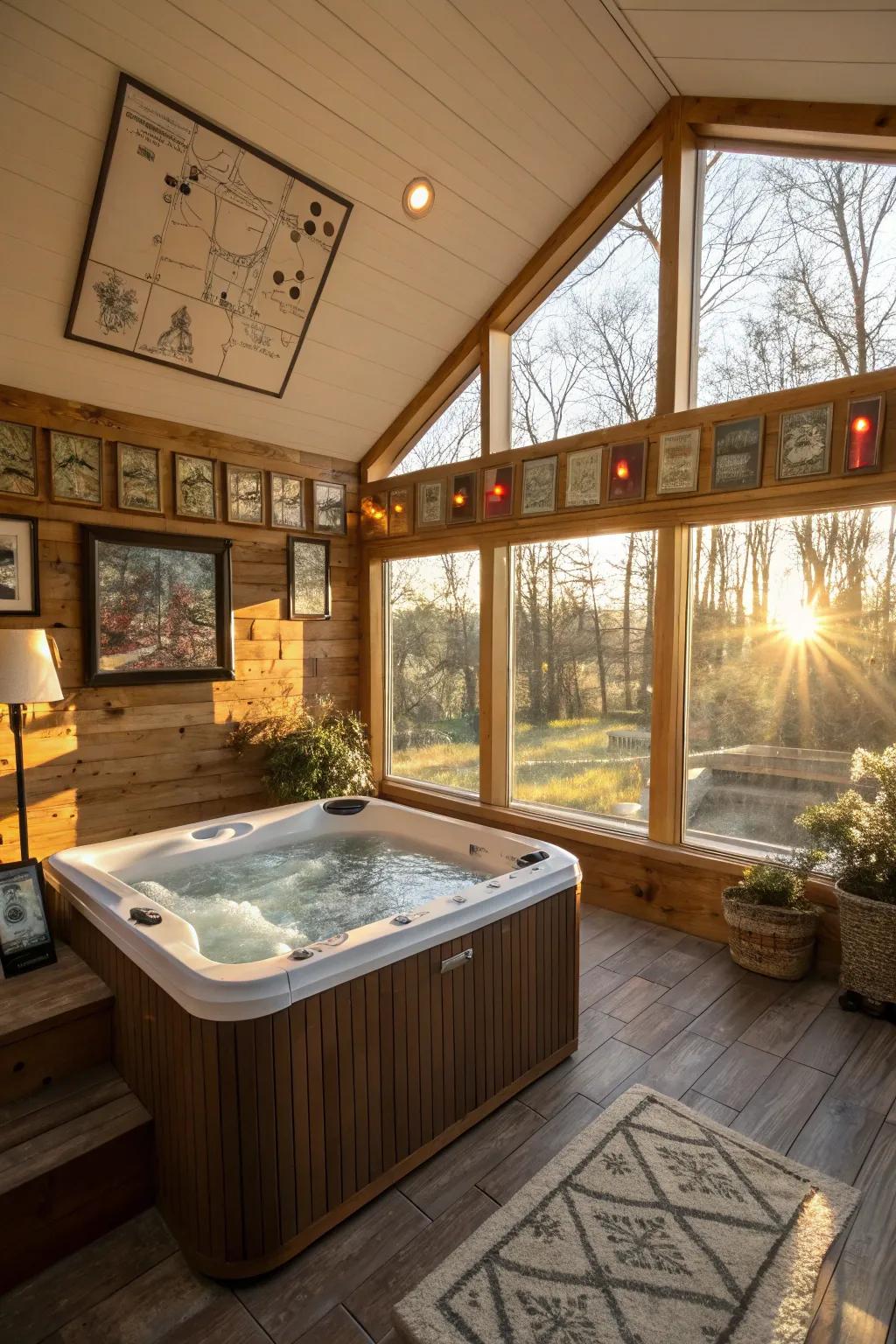 Personalized art adds a unique touch to the sunroom.