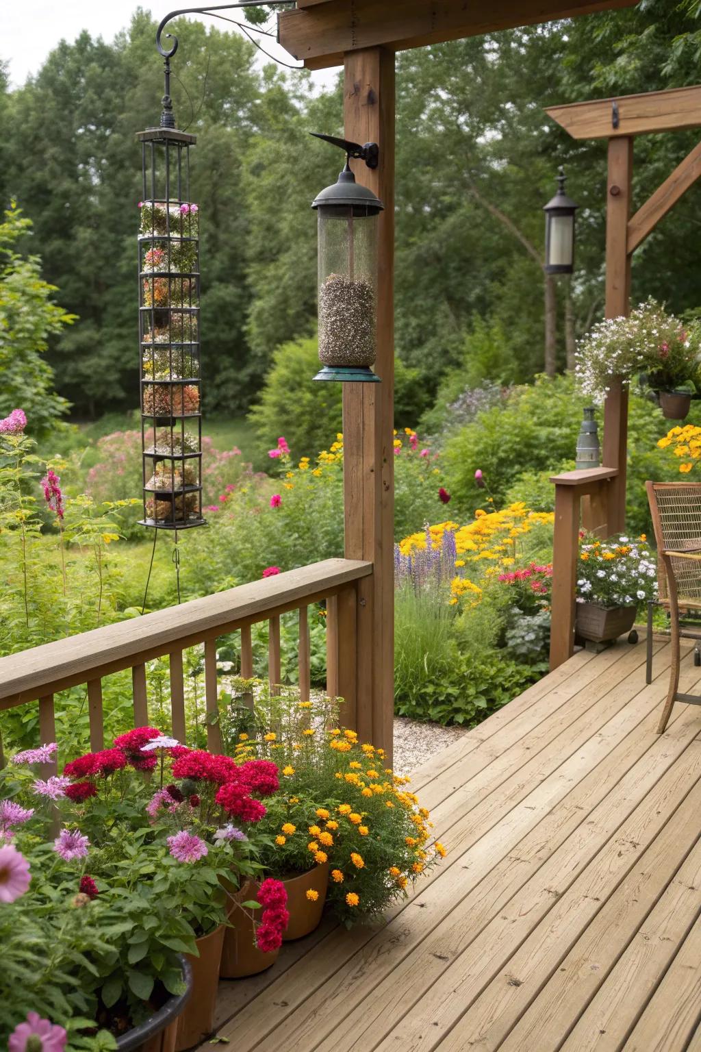 A wildlife-friendly timber deck inviting nature to your doorstep.