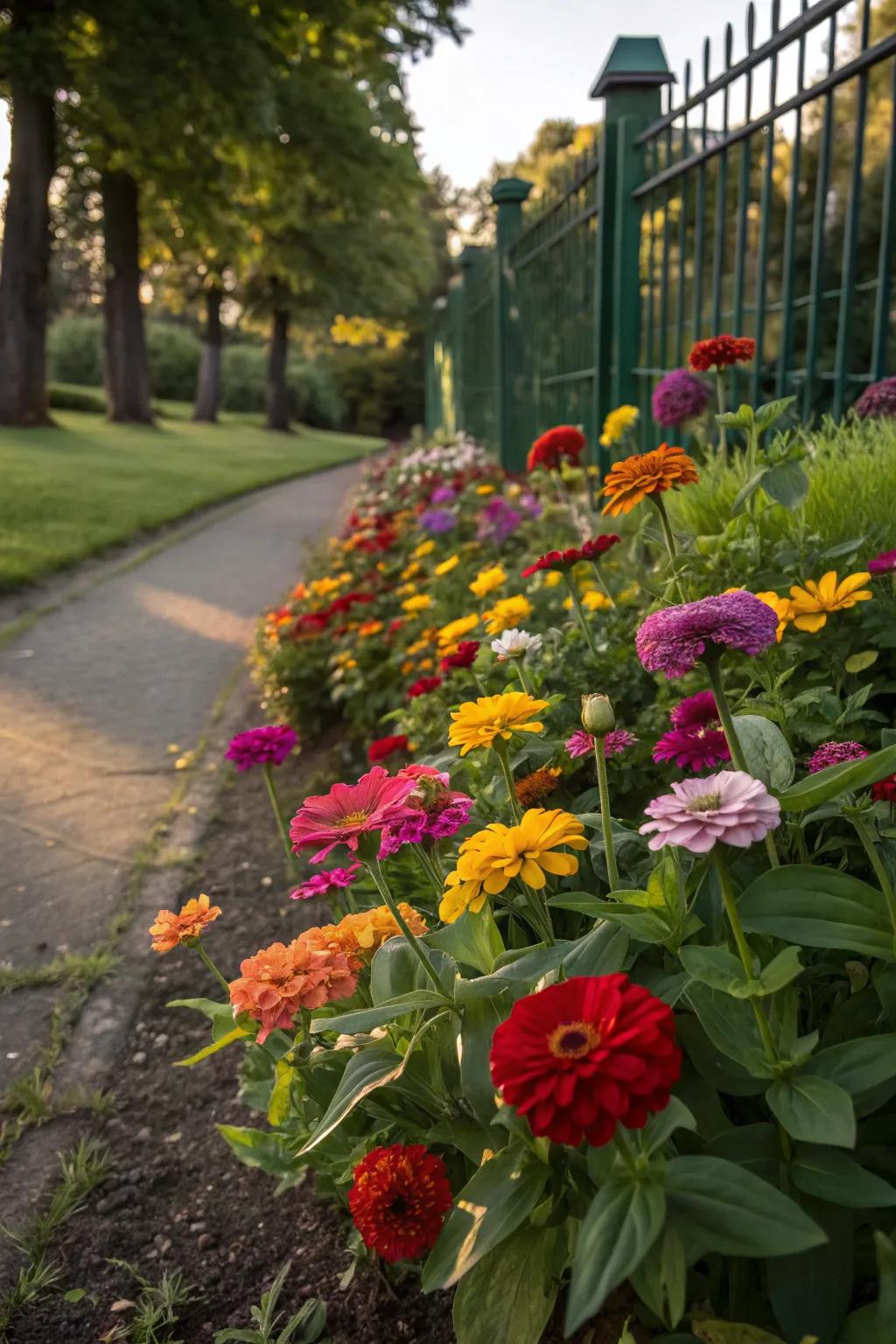 Annuals add a dynamic splash of color to your zero landscape.