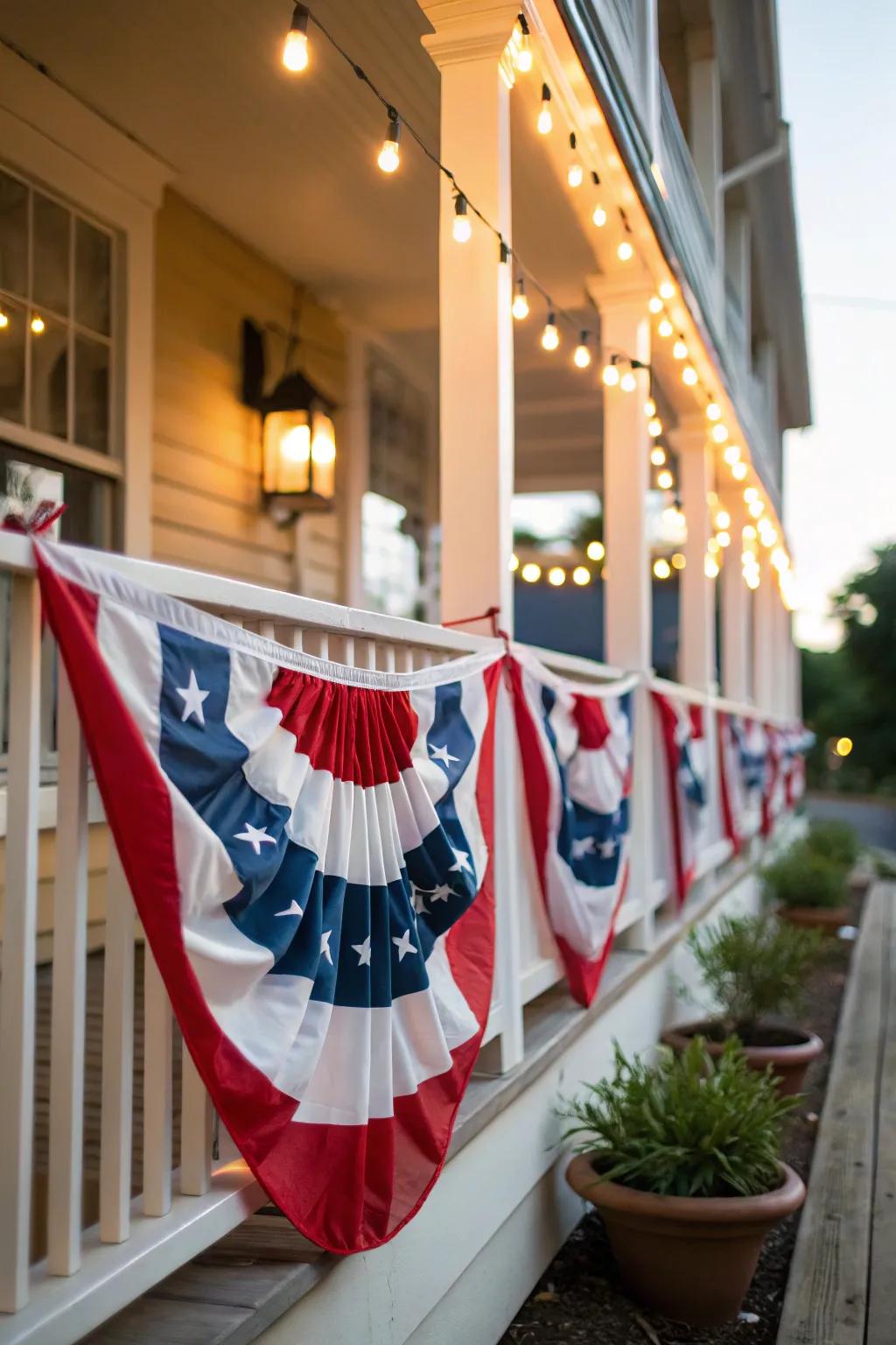 Buntings bring movement and color to your porch decor.